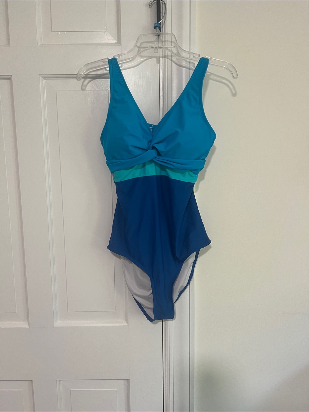 Colorblock Blue One-Piece Swimsuit